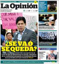 Portada de La Opinión (USA)