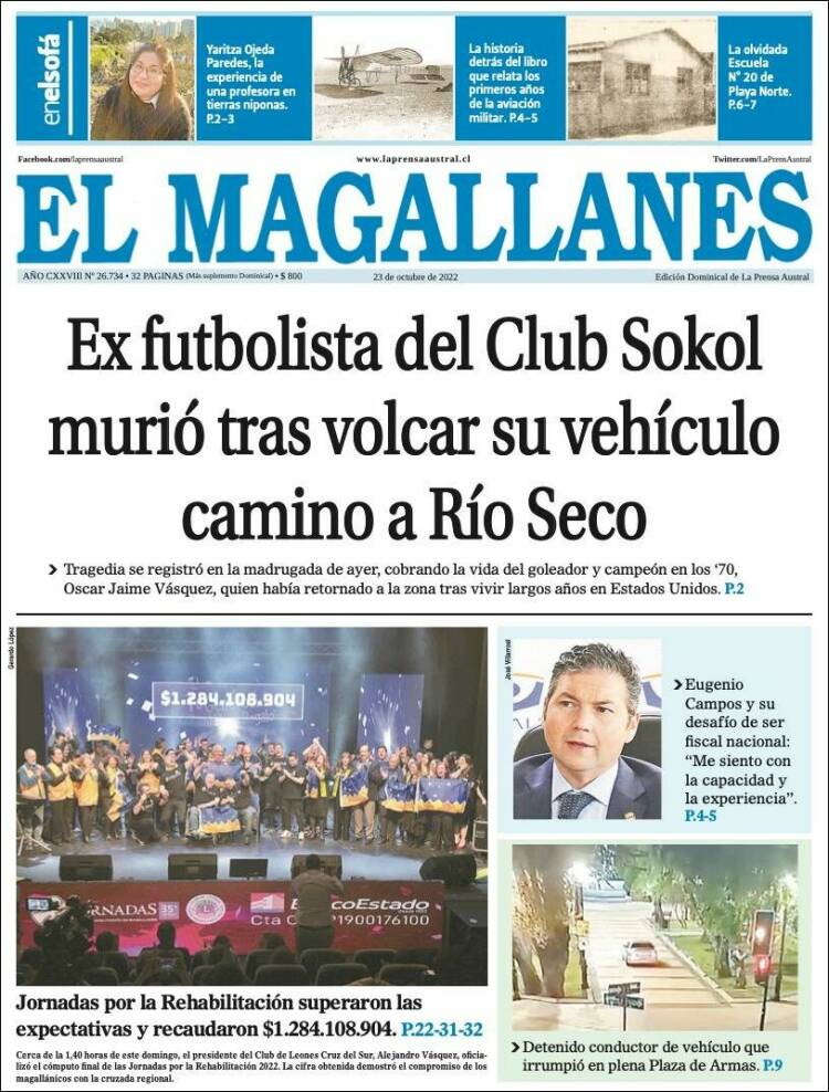 Portada de El Magallanes (Chile)