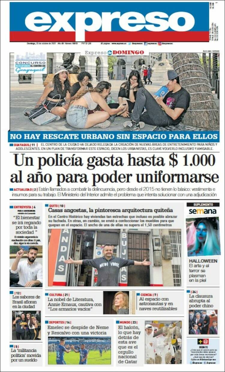 Portada de Expreso (Ecuador)