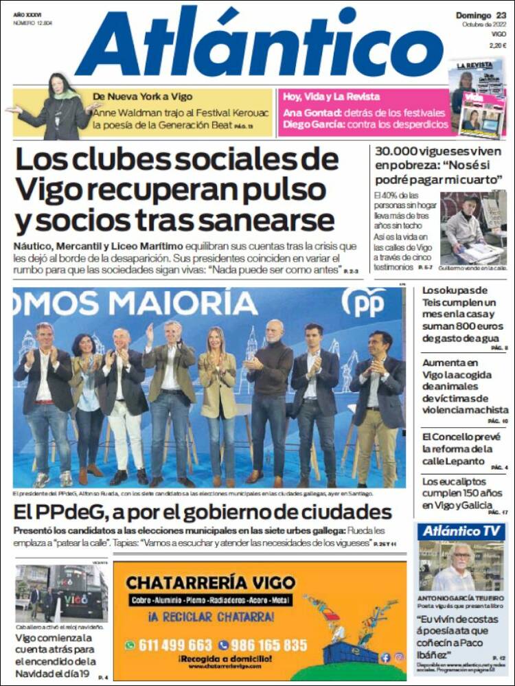 Portada de Atlántico Diario (España)