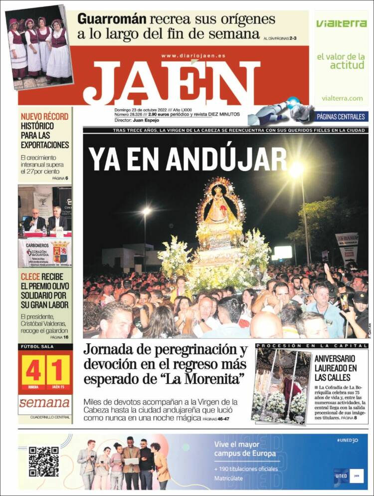 Portada de Diario Jaén (España)