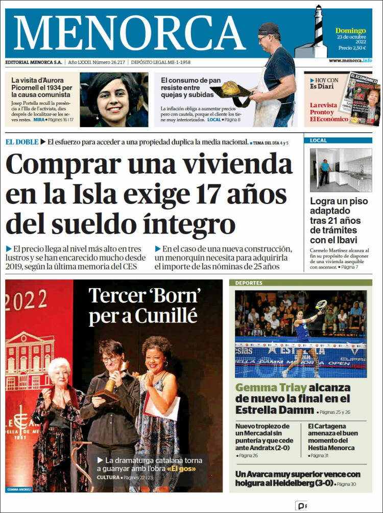 Portada de Menorca - Diario Insular (España)
