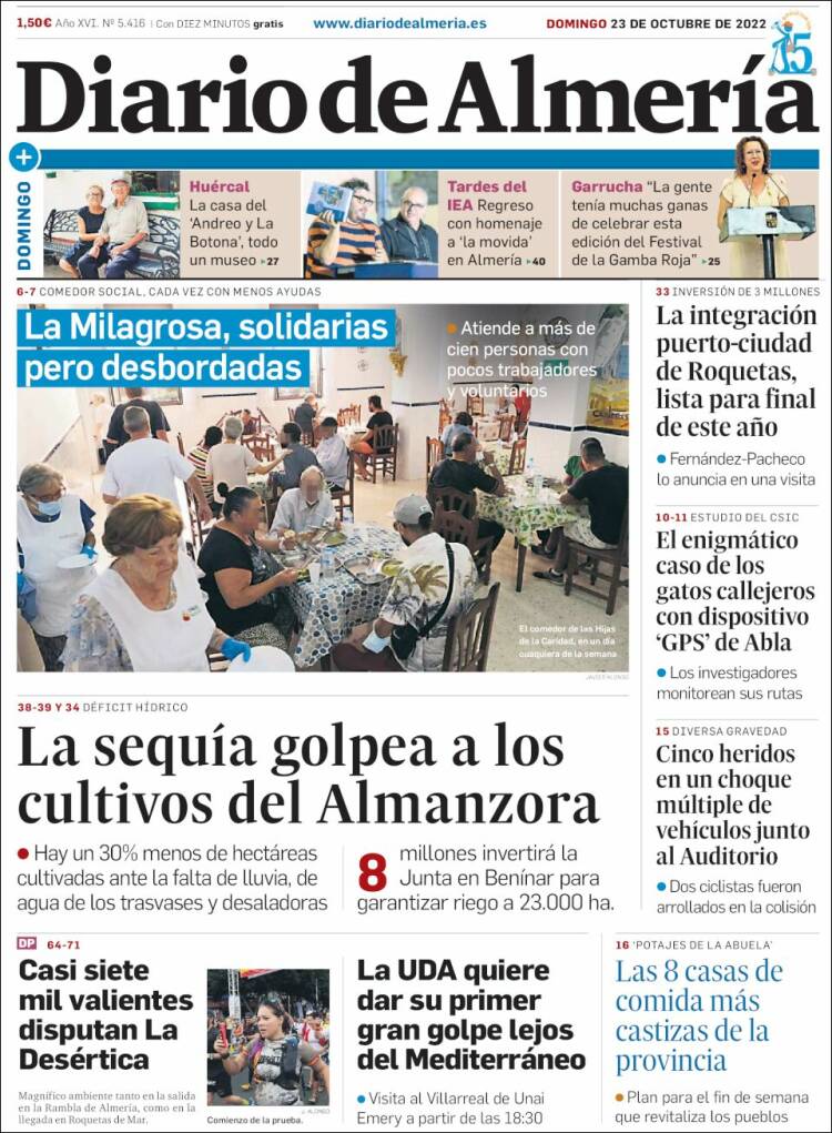 Portada de Diario de Almería (España)