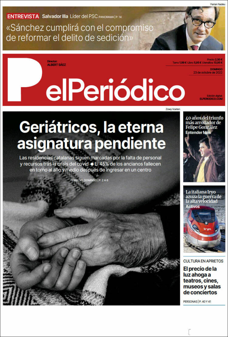 Portada de El Periódico (España)