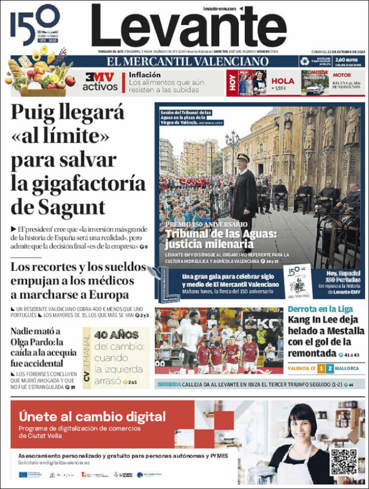 Portada de Levante (España)