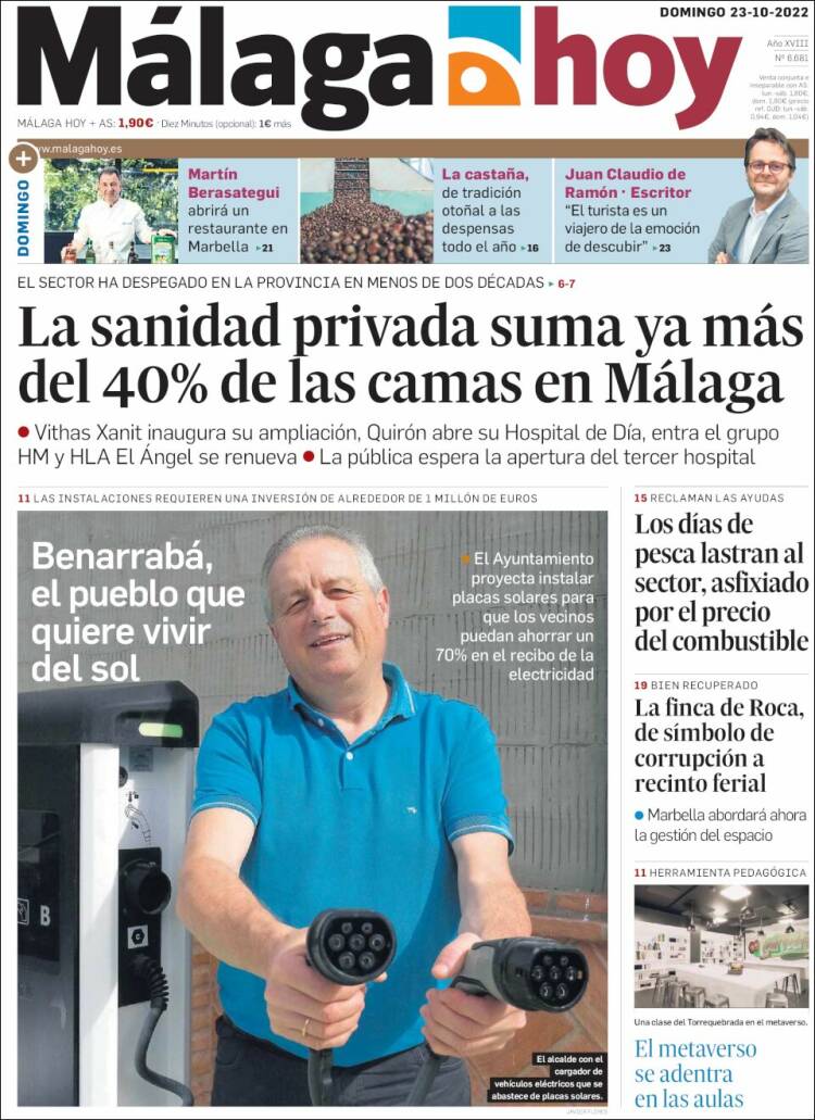 Portada de Málaga Hoy (España)