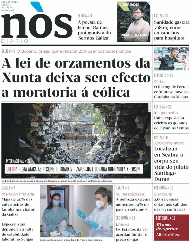 Portada de Nòs Diario (España)