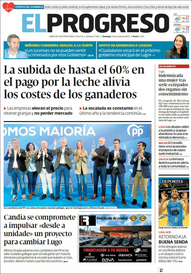 Portada de El Progreso (España)