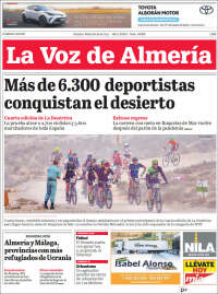 Portada de La Voz de Almería (España)