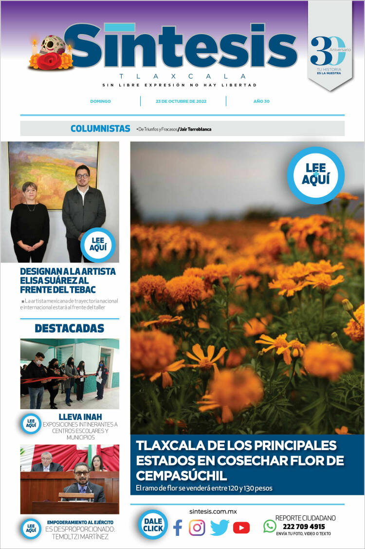 Portada de Síntesis de Tlaxcala (México)