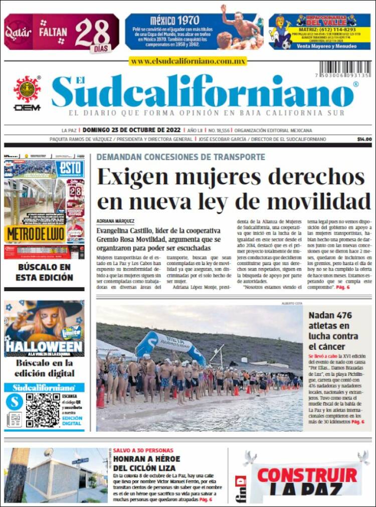 Portada de El Sudcaliforniano (México)