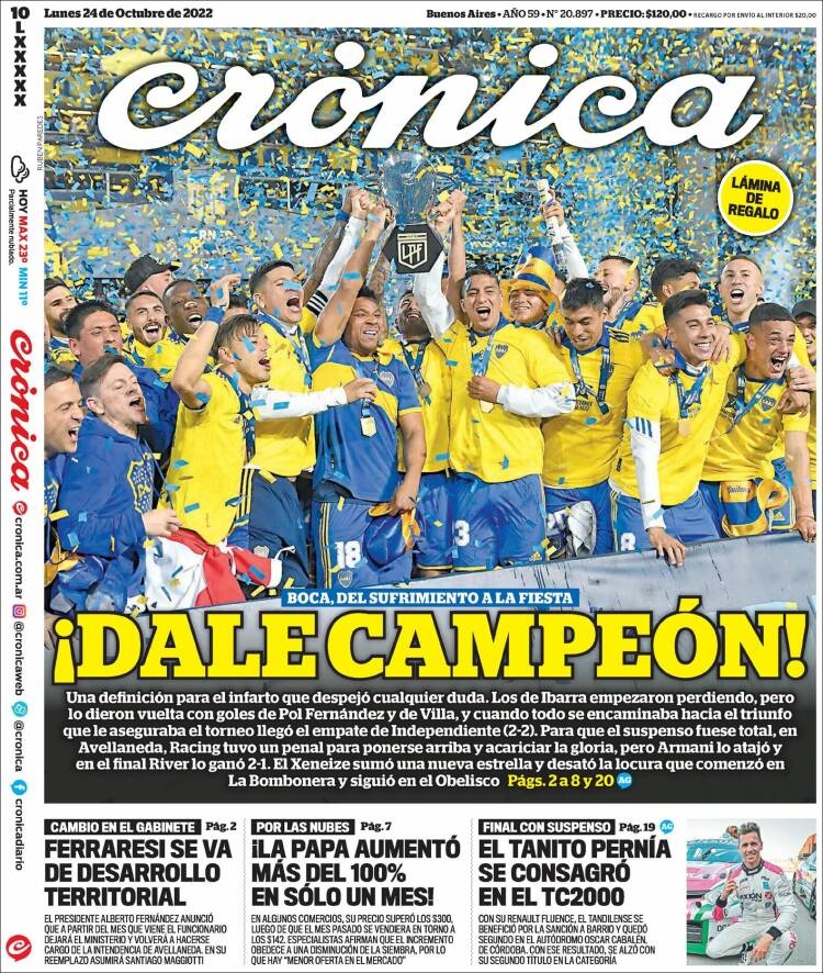 Portada de Crónica (Argentina)