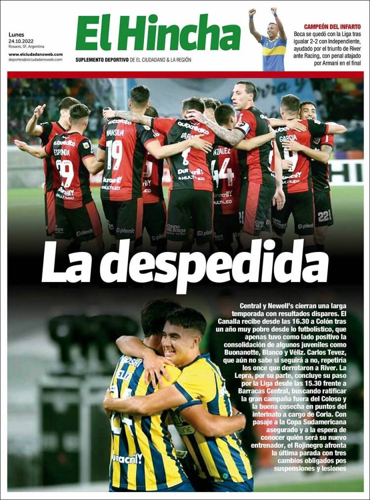 Portada de El Hincha (Argentina)