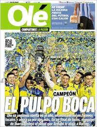 Portada de Olé (Argentina)