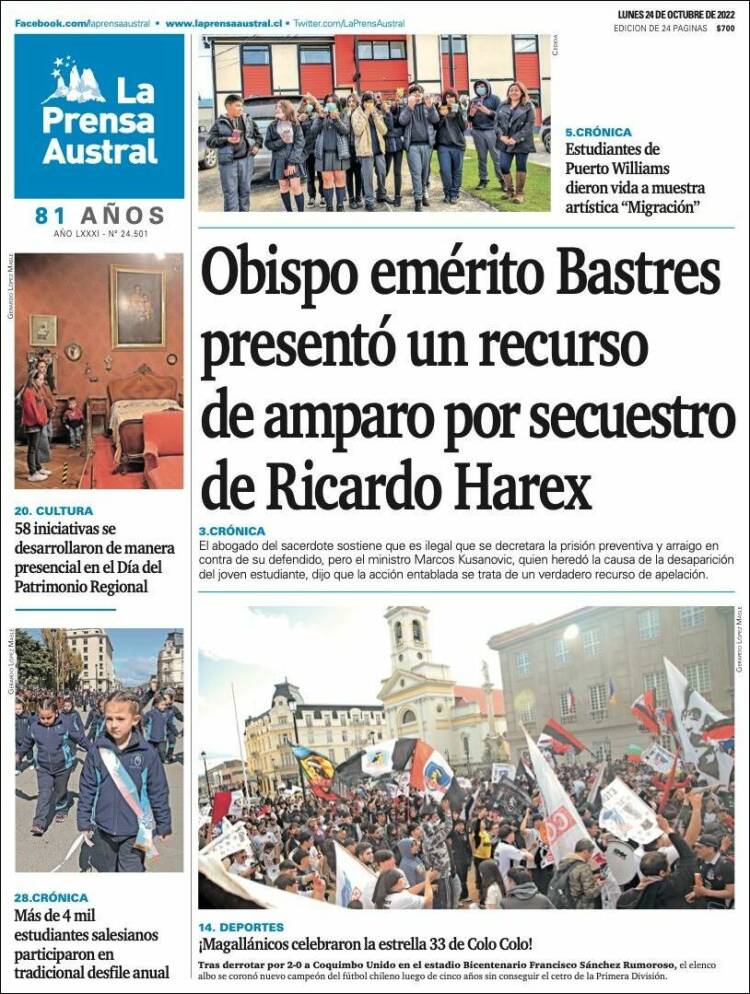 Portada de El Magallanes (Chile)