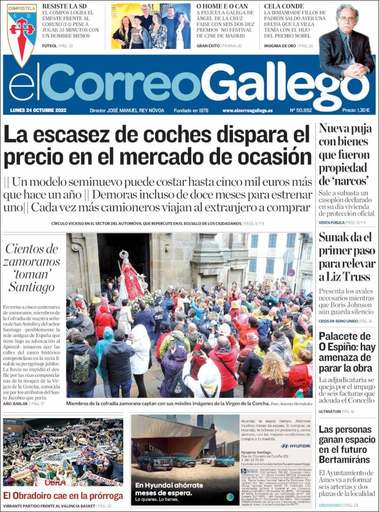 Portada de El Correo Gallego (Spain)