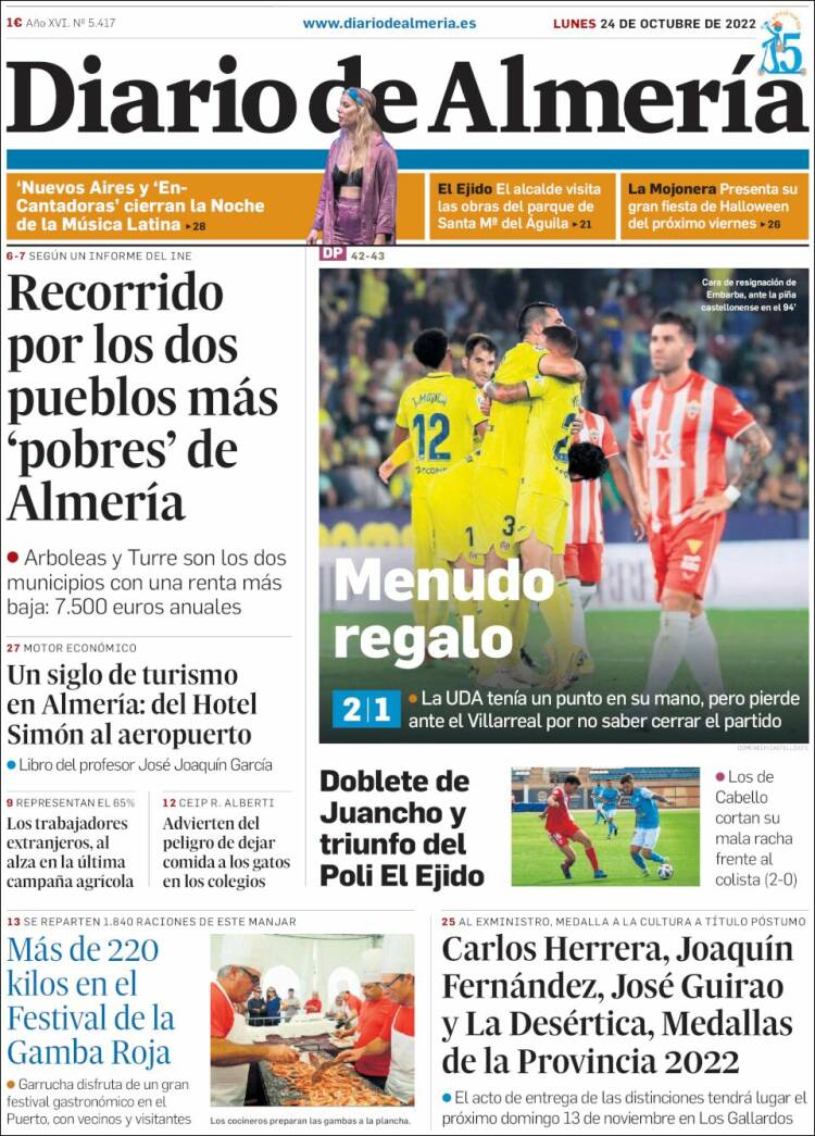 Portada de Diario de Almería (Spain)