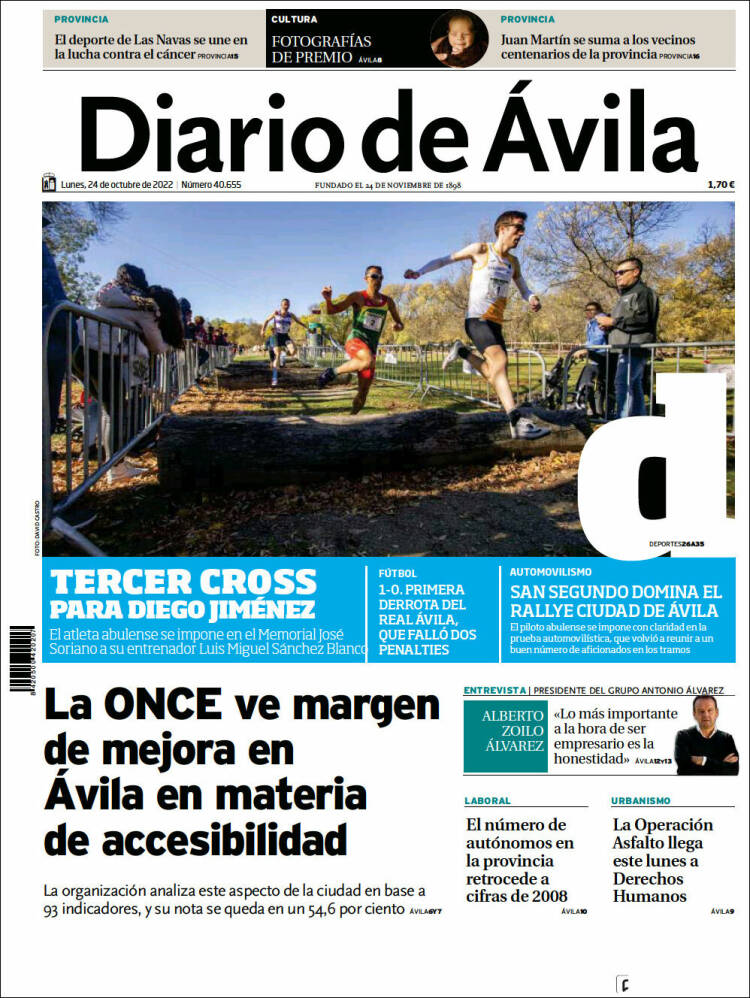 Portada de Diario de Ávila (Spain)