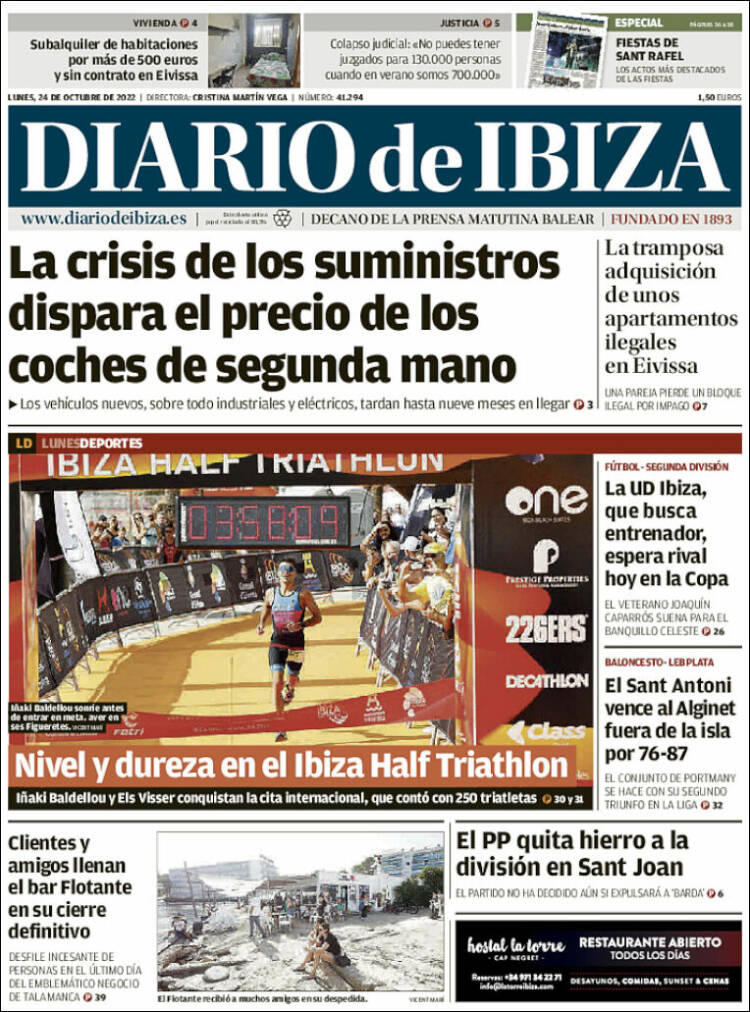 Portada de Diario de Ibiza (España)