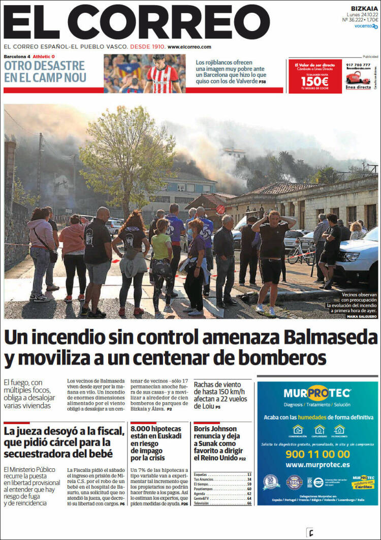 Portada de El Correo (Spain)