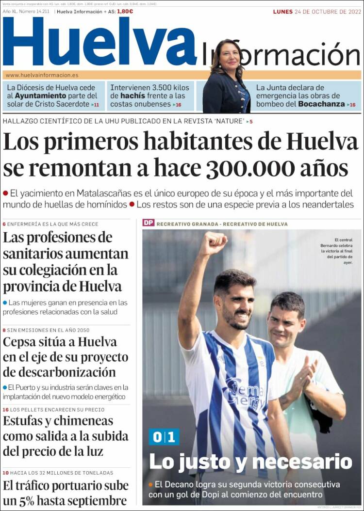 Portada de Huelva Información (Spain)