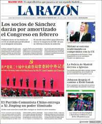 Portada de La Razón (Spain)