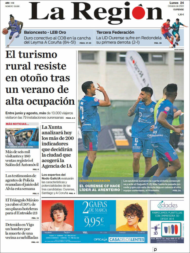 Portada de La Región de Ourense (Spain)