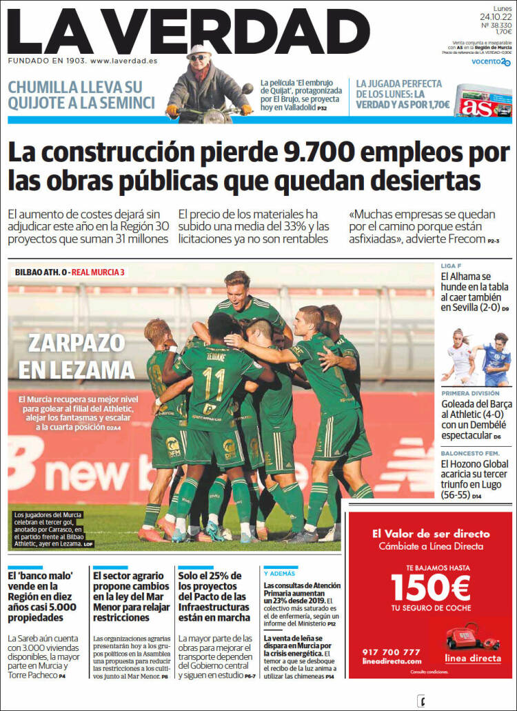 Portada de La Verdad de Murcia (Spain)