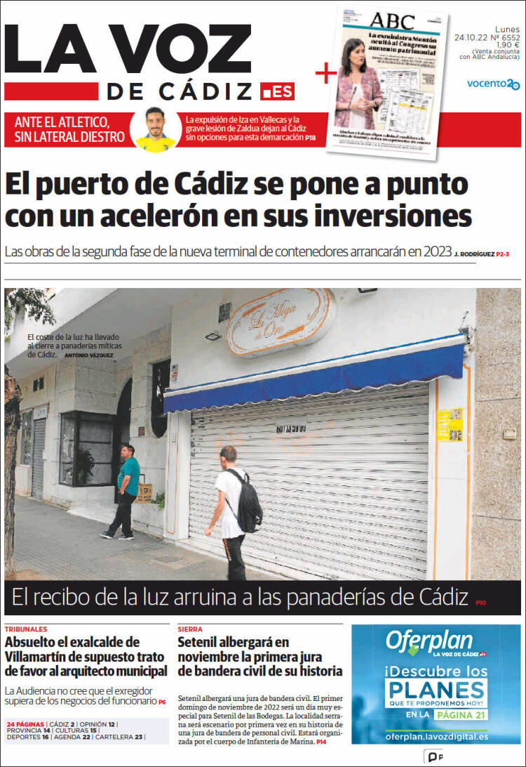 Portada de La Voz de Cádiz (Spain)