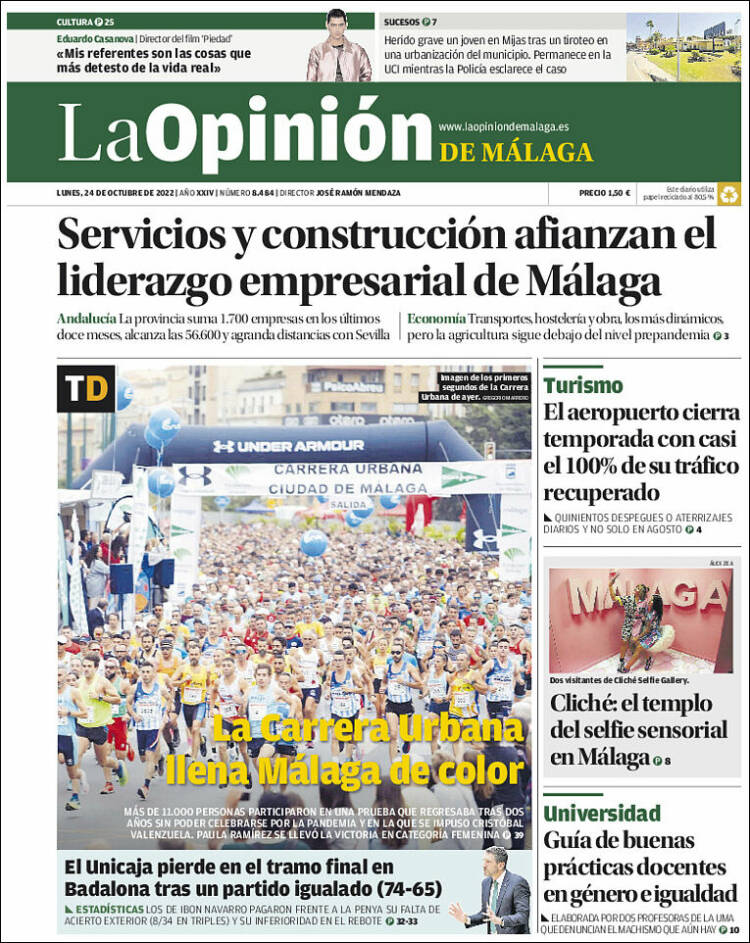 Portada de La Opinión de Málaga (Spain)