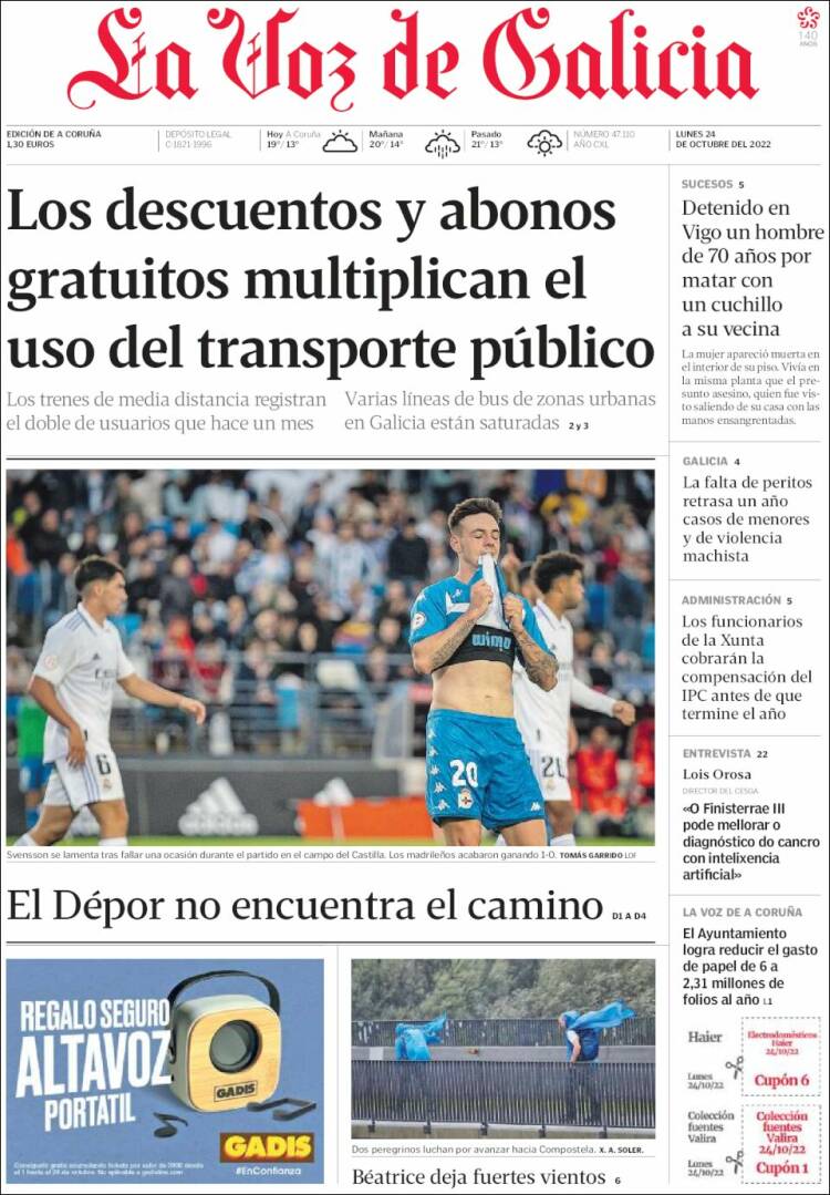 Portada de La Voz de Galicia (Spain)