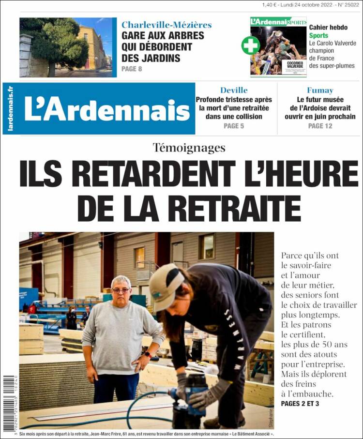 Portada de L'Ardenais (Francia)