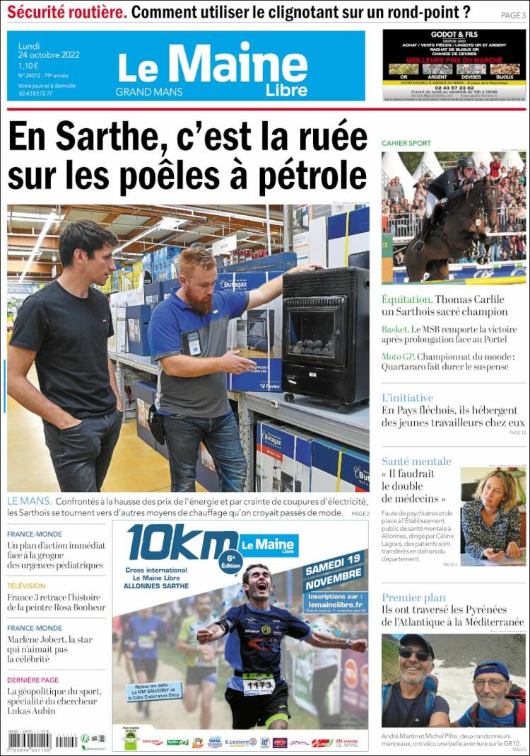 Portada de Le Maine Libre (Francia)