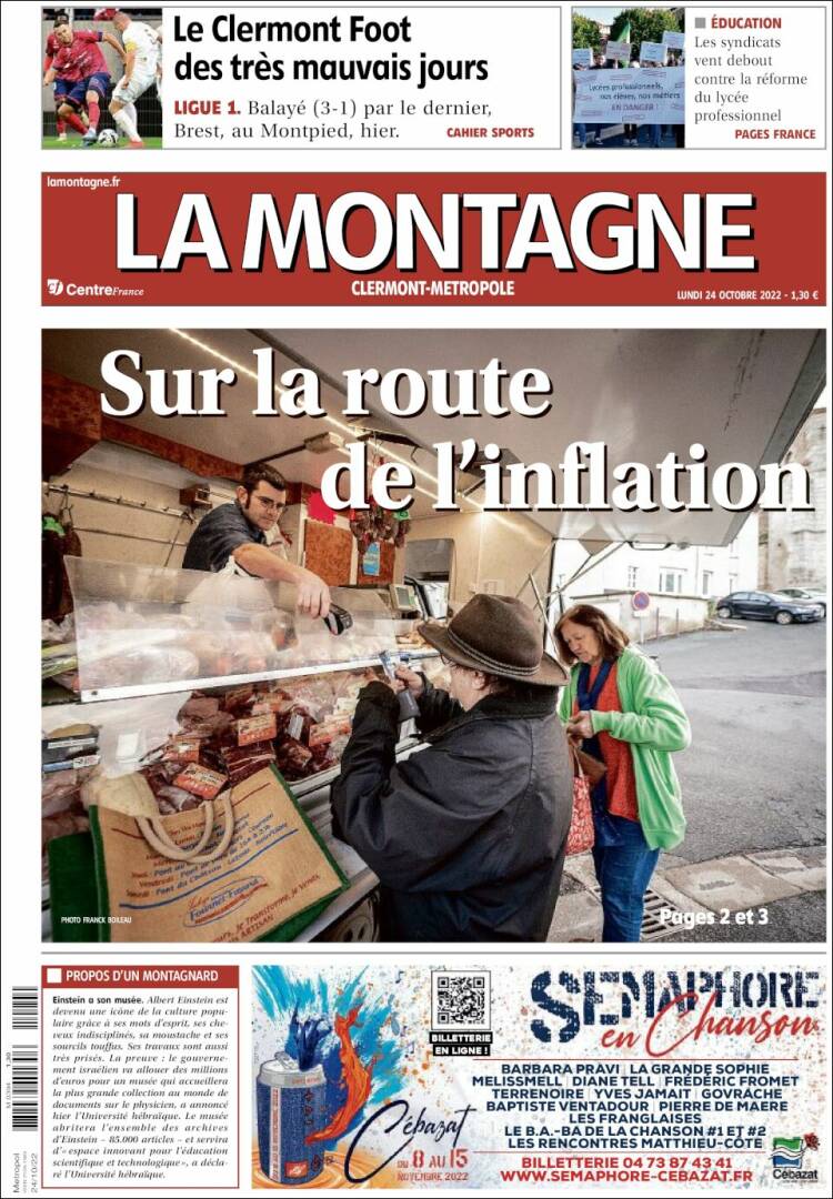 Portada de La Montagne (Francia)
