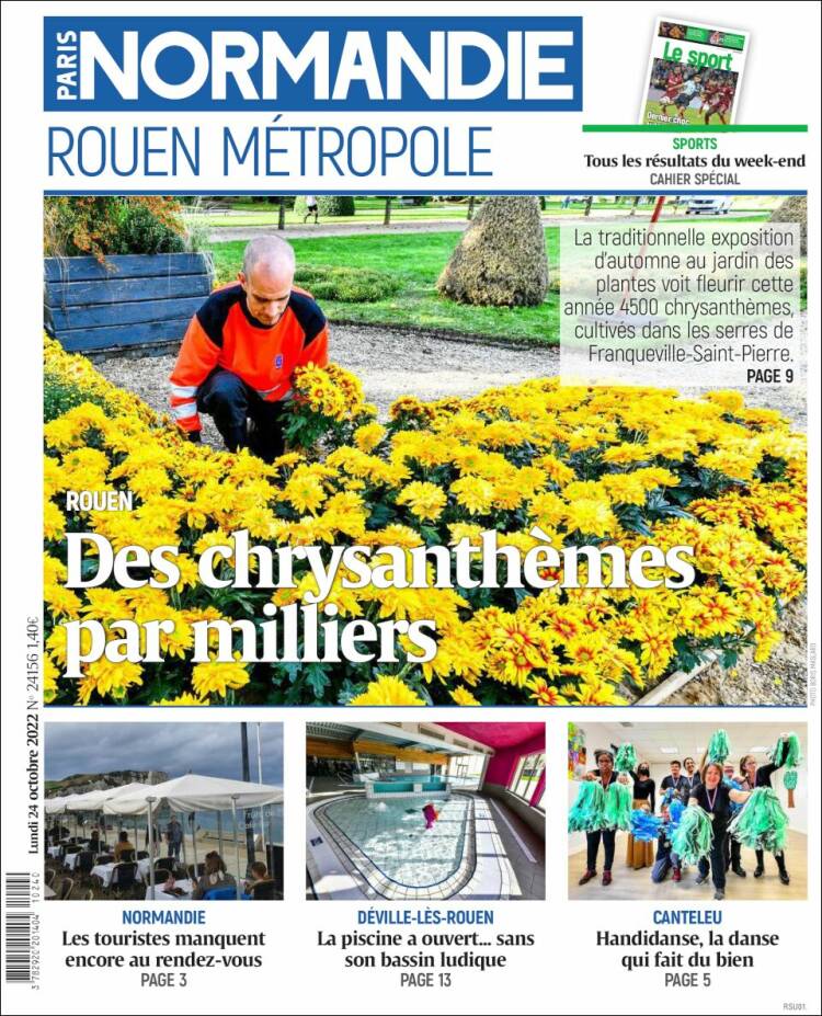 Portada de Paris Normandie (Francia)