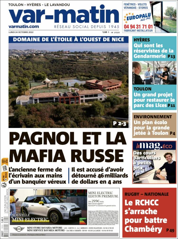 Portada de Var-Matin (Francia)
