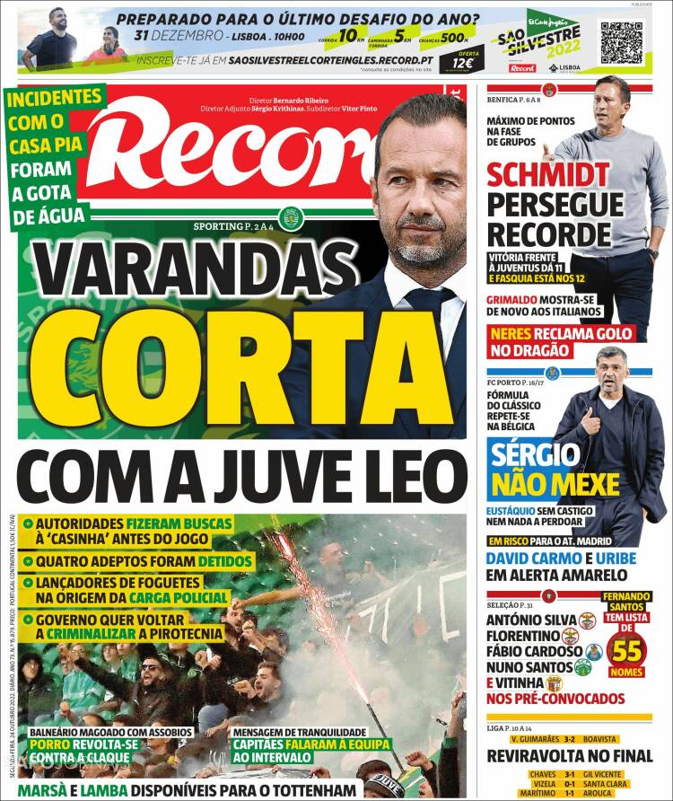 Portada de Record (Portugal)