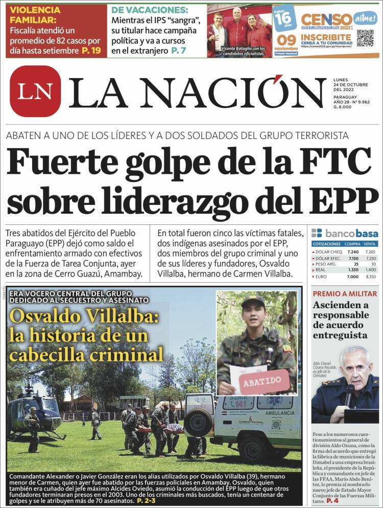 Portada de La Nación (Paraguay)