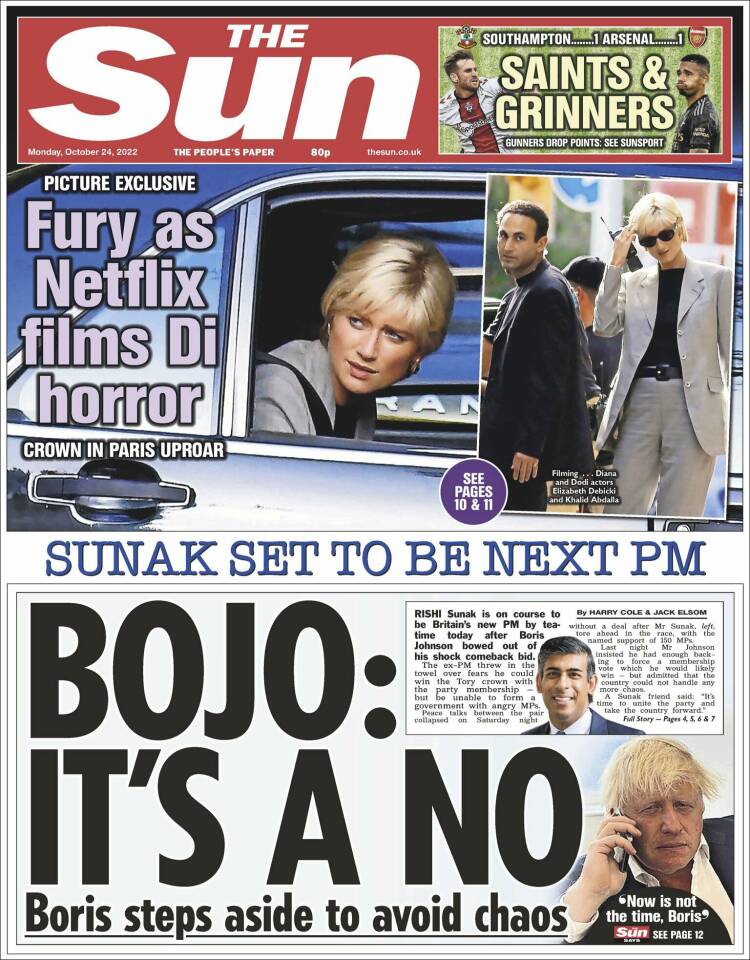 Portada de The Sun (Reino Unido)