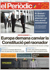 Portada de El Periòdic d'Andorra (Andorra)