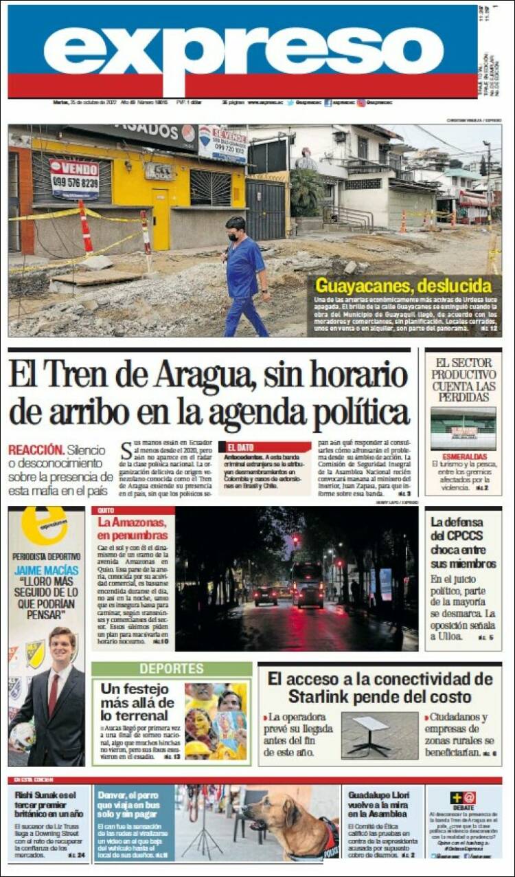 Portada de Expreso (Ecuador)