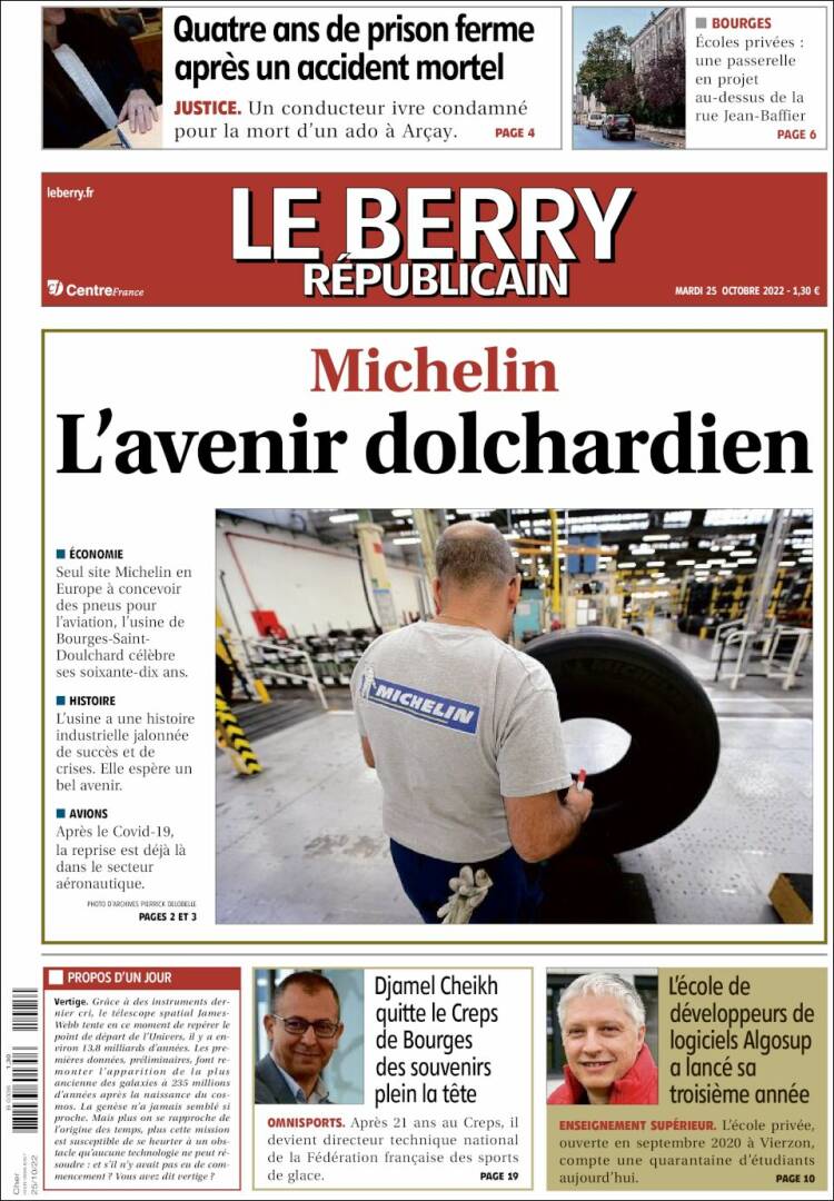 Portada de Berry Republicain (Francia)