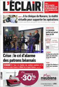 Portada de L'Eclair des Pyrénées (Francia)