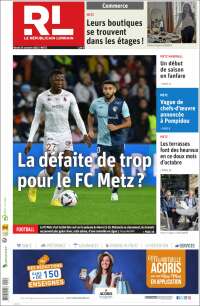 Portada de Le Republicain Lorrain (Francia)