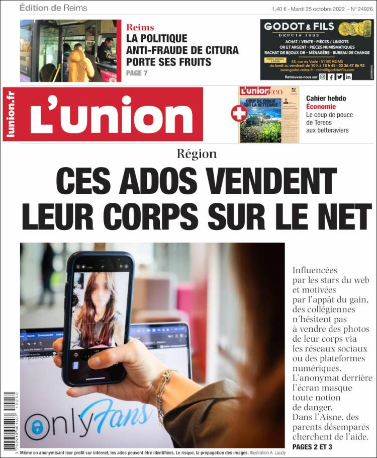 Portada de L'Union (Francia)