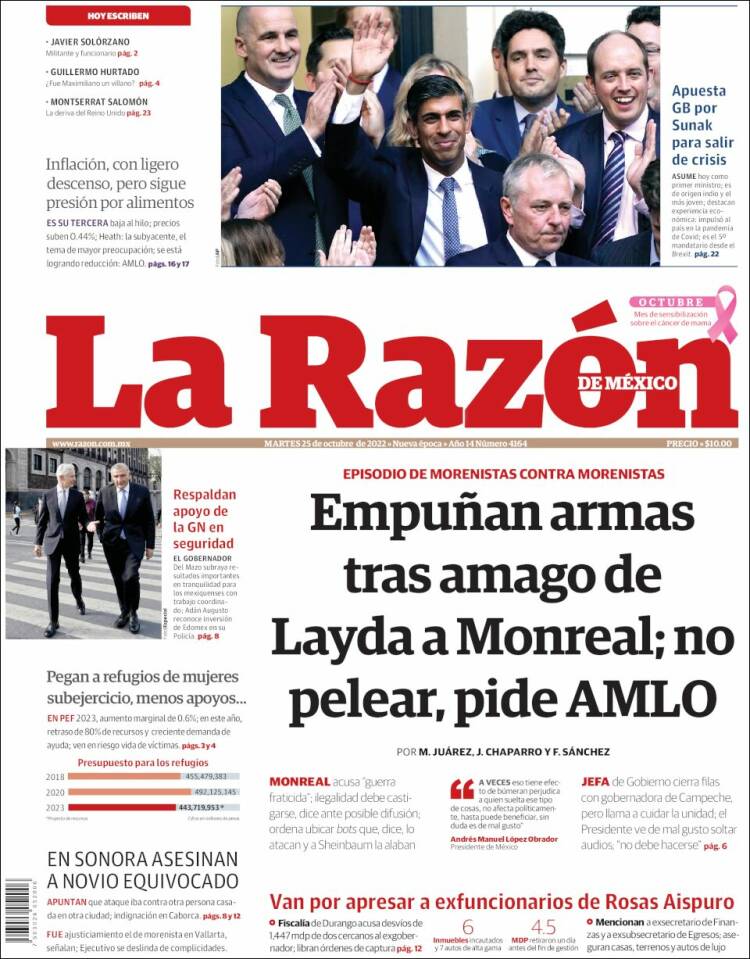 Portada de La Razón (M&eacute;xico)
