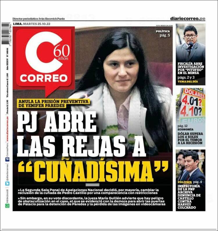 Portada de Diario Correo (Per&uacute;)