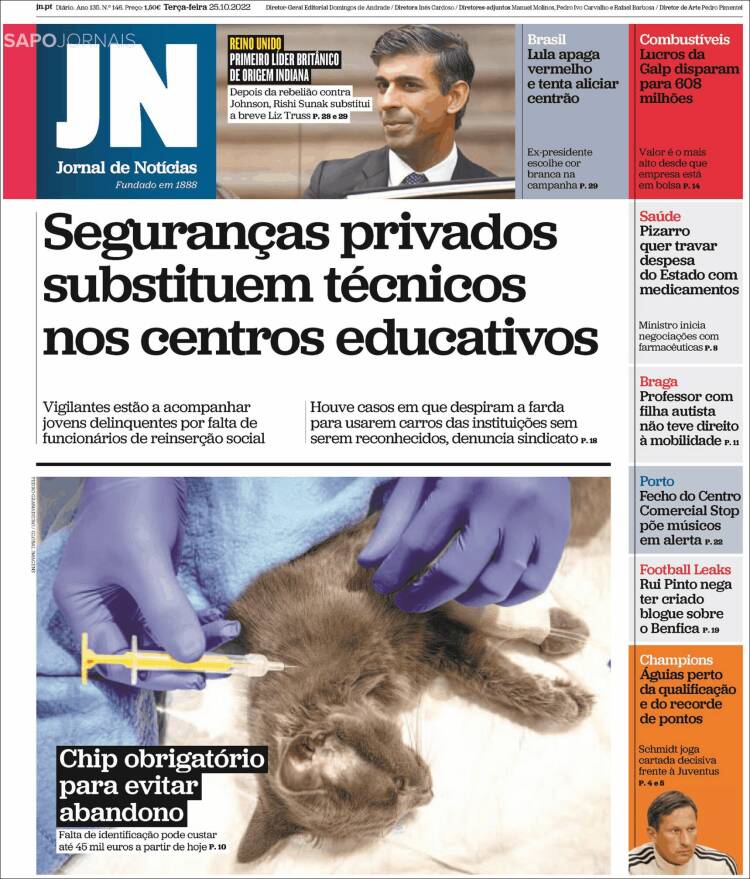 Portada de Jornal de Notícias (Portugal)