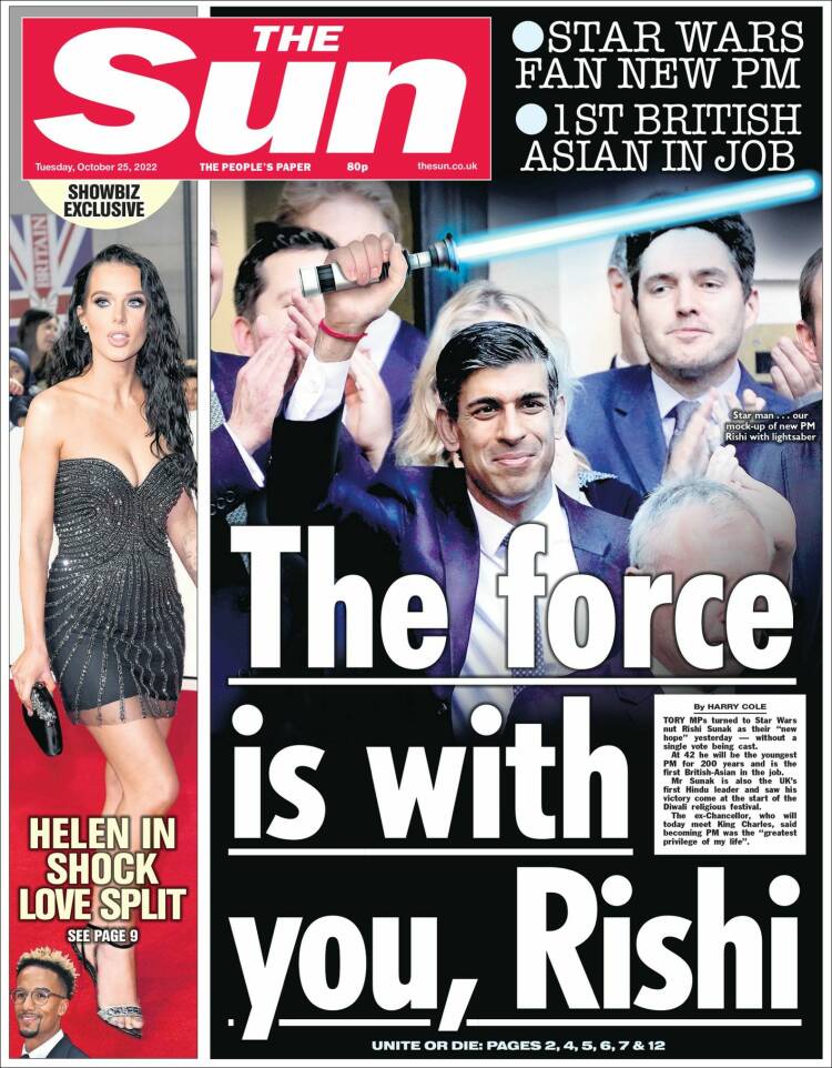Portada de The Sun (Reino Unido)