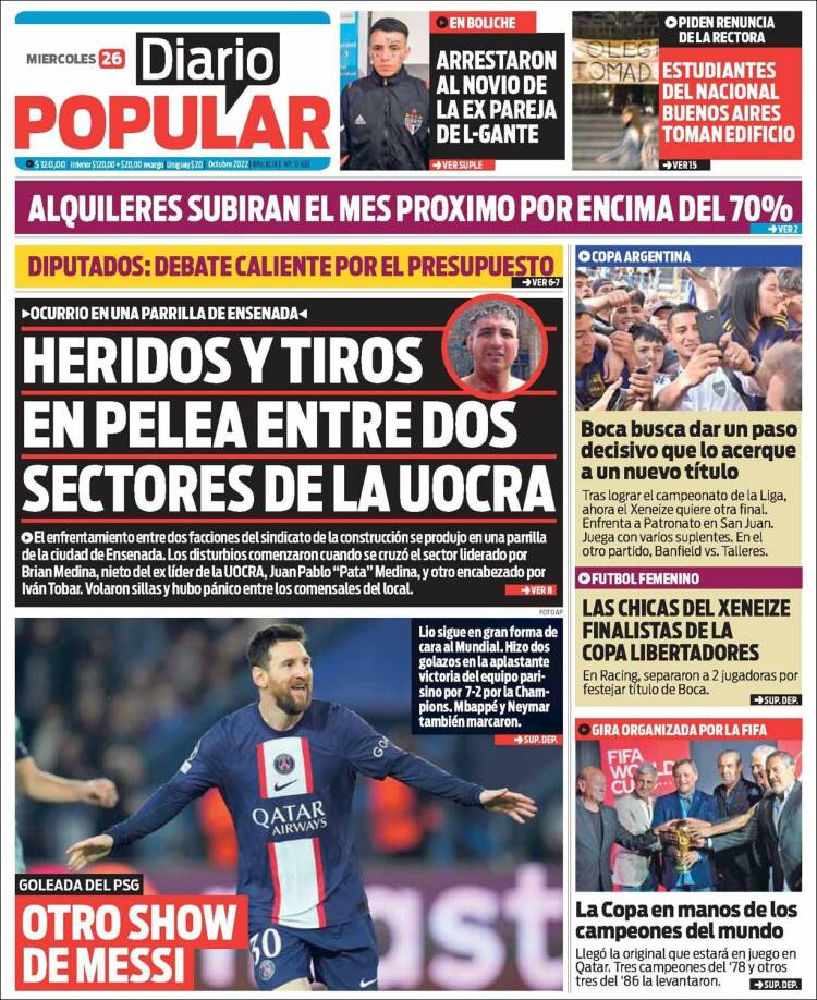 Portada de Diario Popular (Argentina)